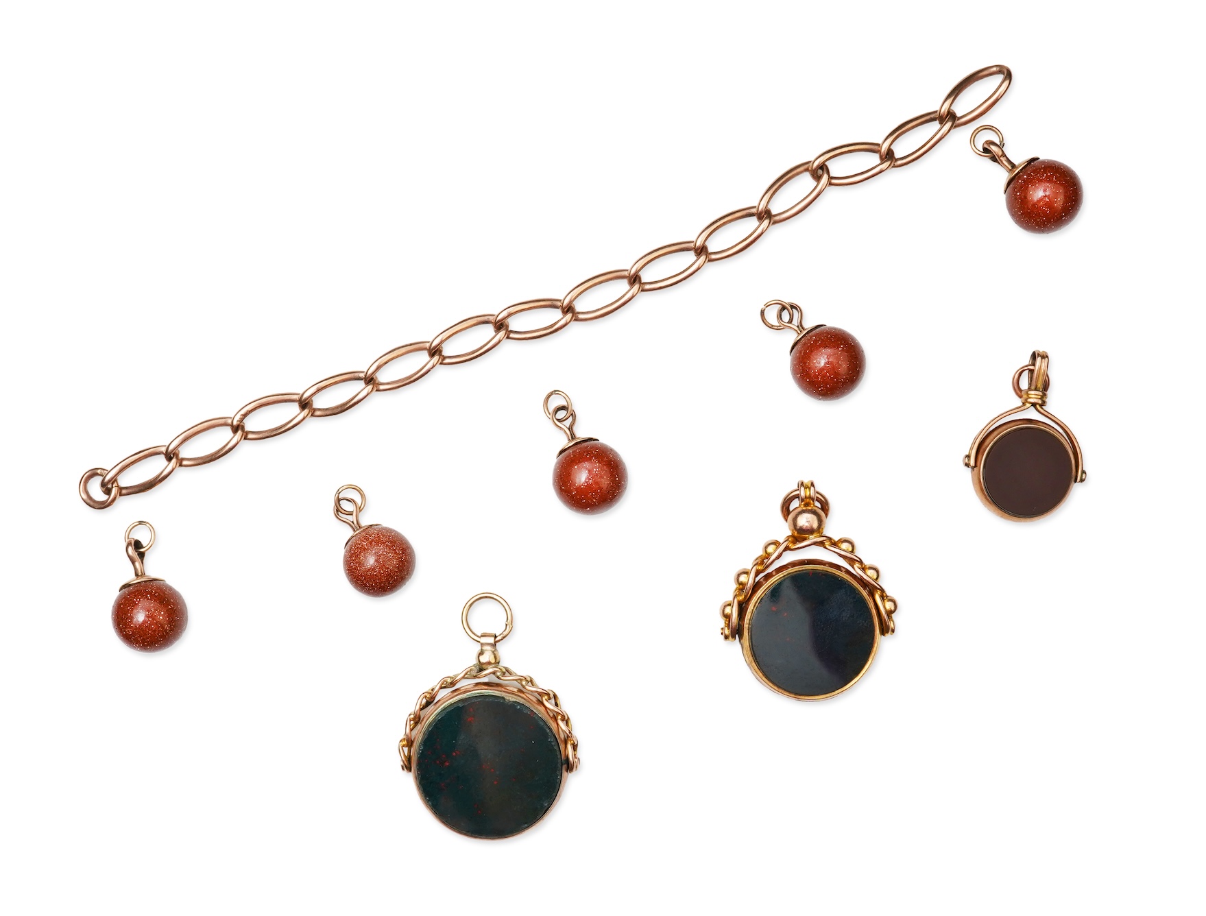 A collection of gold jewels and accessories, early 20th century